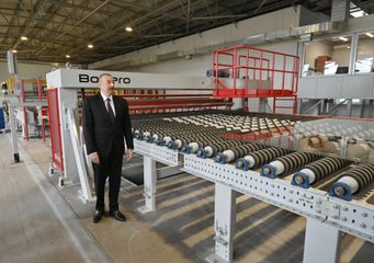 President Ilham Aliyev attended groundbreaking ceremony for two plants in Sumgayit Chemical Industry Park and inaugurated sheet glass factory