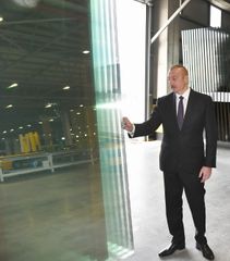 President Ilham Aliyev attended groundbreaking ceremony for two plants in Sumgayit Chemical Industry Park and inaugurated sheet glass factory
