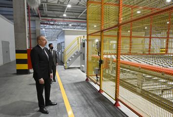 President Ilham Aliyev attended groundbreaking ceremony for two plants in Sumgayit Chemical Industry Park and inaugurated sheet glass factory
