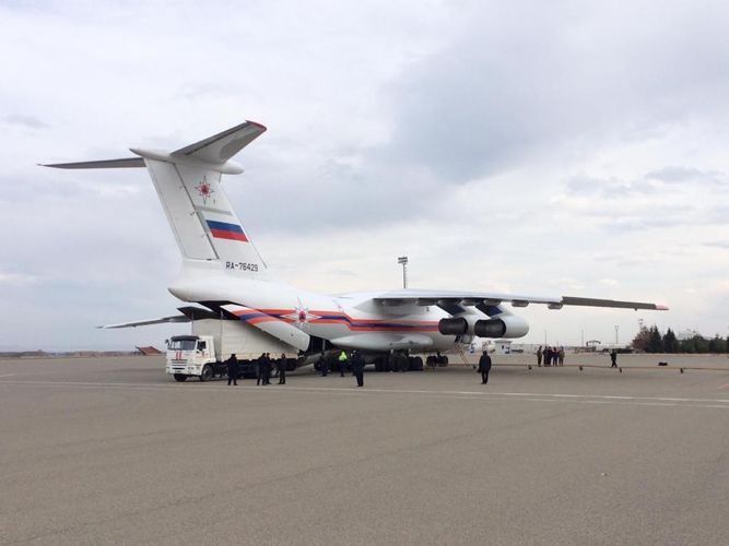 Russian MES brings additional pyrotechnic groups and equipment to Azerbaijan - VIDEO