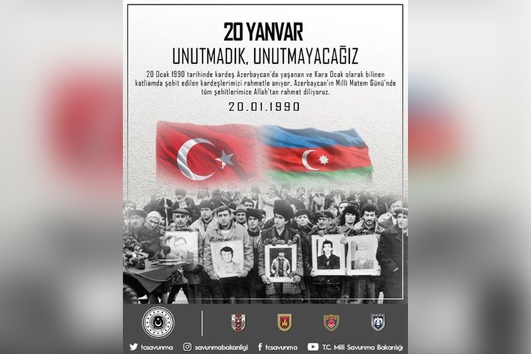 Turkish MoD makes post on January 20 tradegdy