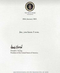 Biden says Trump left him a 'very generous letter' before departing White House - PHOTO