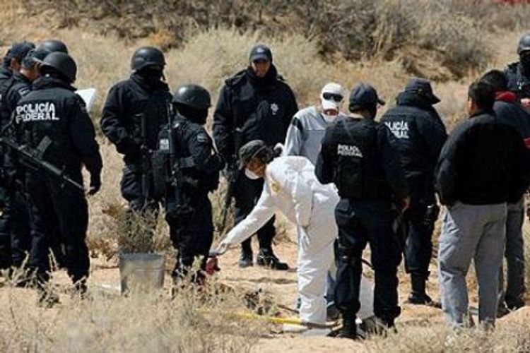 Mexican authorities recover 19 bodies, some shot and burned, in remote area