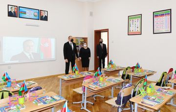 President Ilham Aliyev viewed conditions created at newly-reconstructed schools in Sabunchu and Surakhani districts