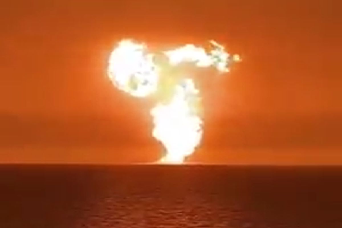SOCAR: Mud volcano, naturally burning on Dashli Island is on way to extinguish