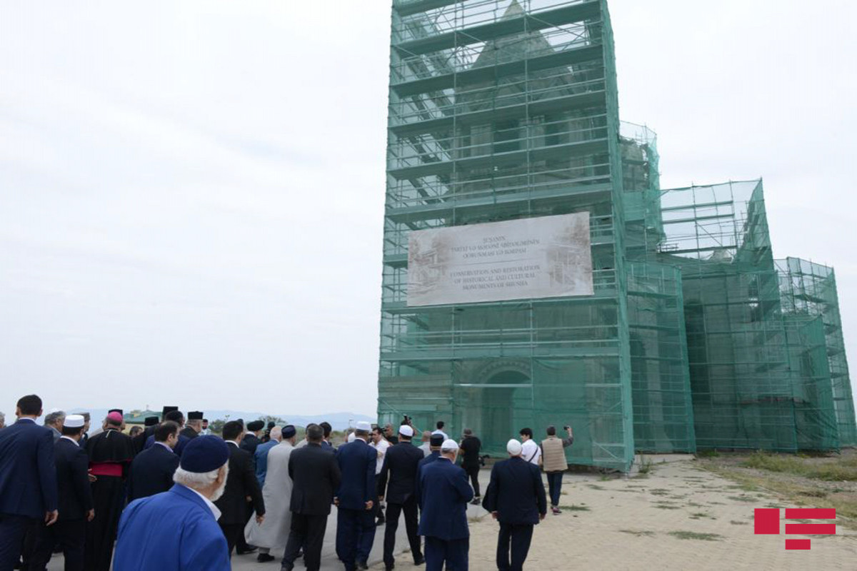Leaders of religious confessions at Gazanchi church in Shusha