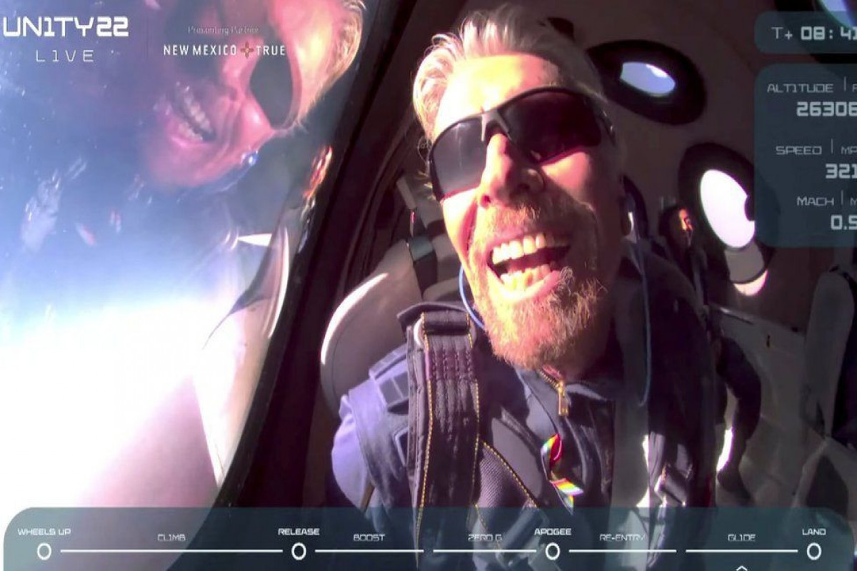 Billionaire Branson rockets to the edge of space