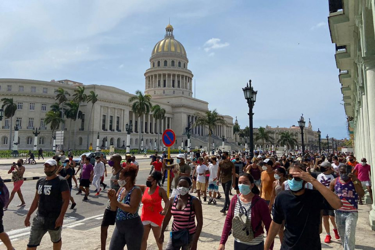 Thousands of protesters take to the streets in Cuba