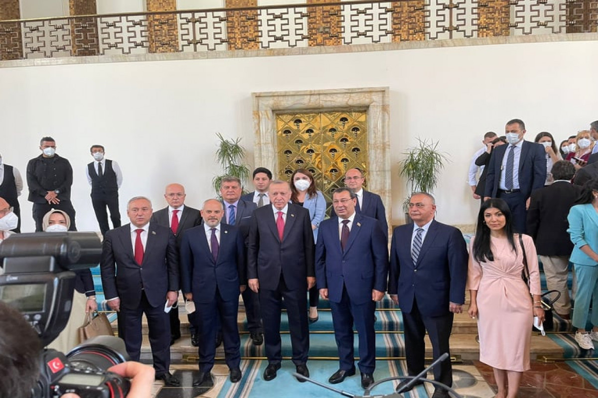 Turkish President meets with delegation of Azerbaijani Parliament