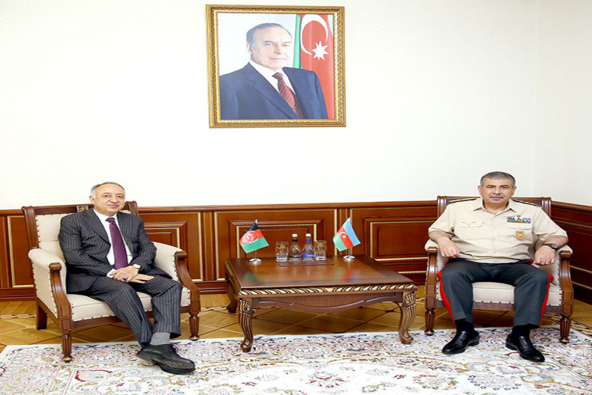 Defense Minister meets with the newly appointed Ambassador of Afghanistan to Azerbaijan
