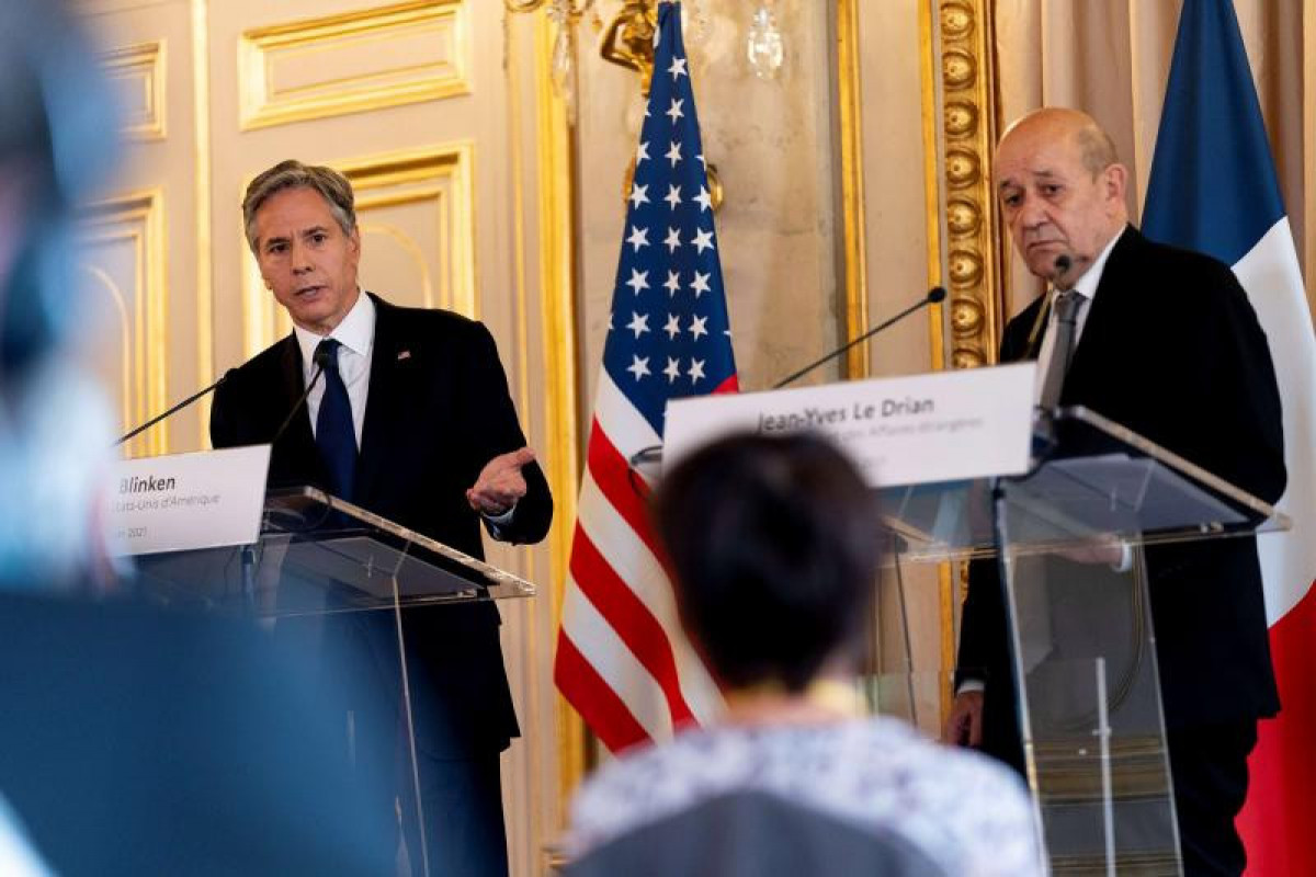 Jean-Yves Le Drian and Antony Blinken