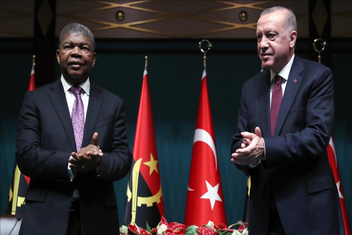Turkish President Recep Tayyip Erdogan and Angolan President