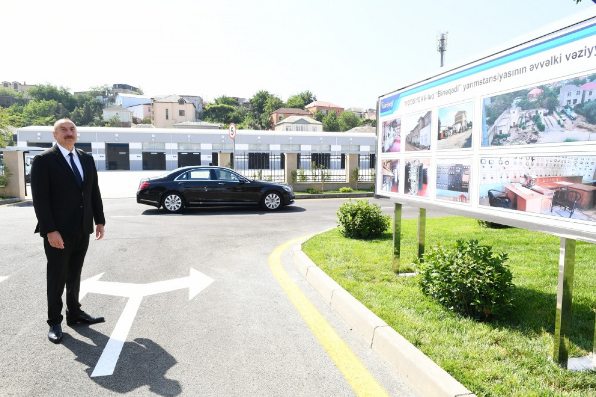 President Ilham Aliyev inaugurated 110/35/6 kV “Binagadi” substation