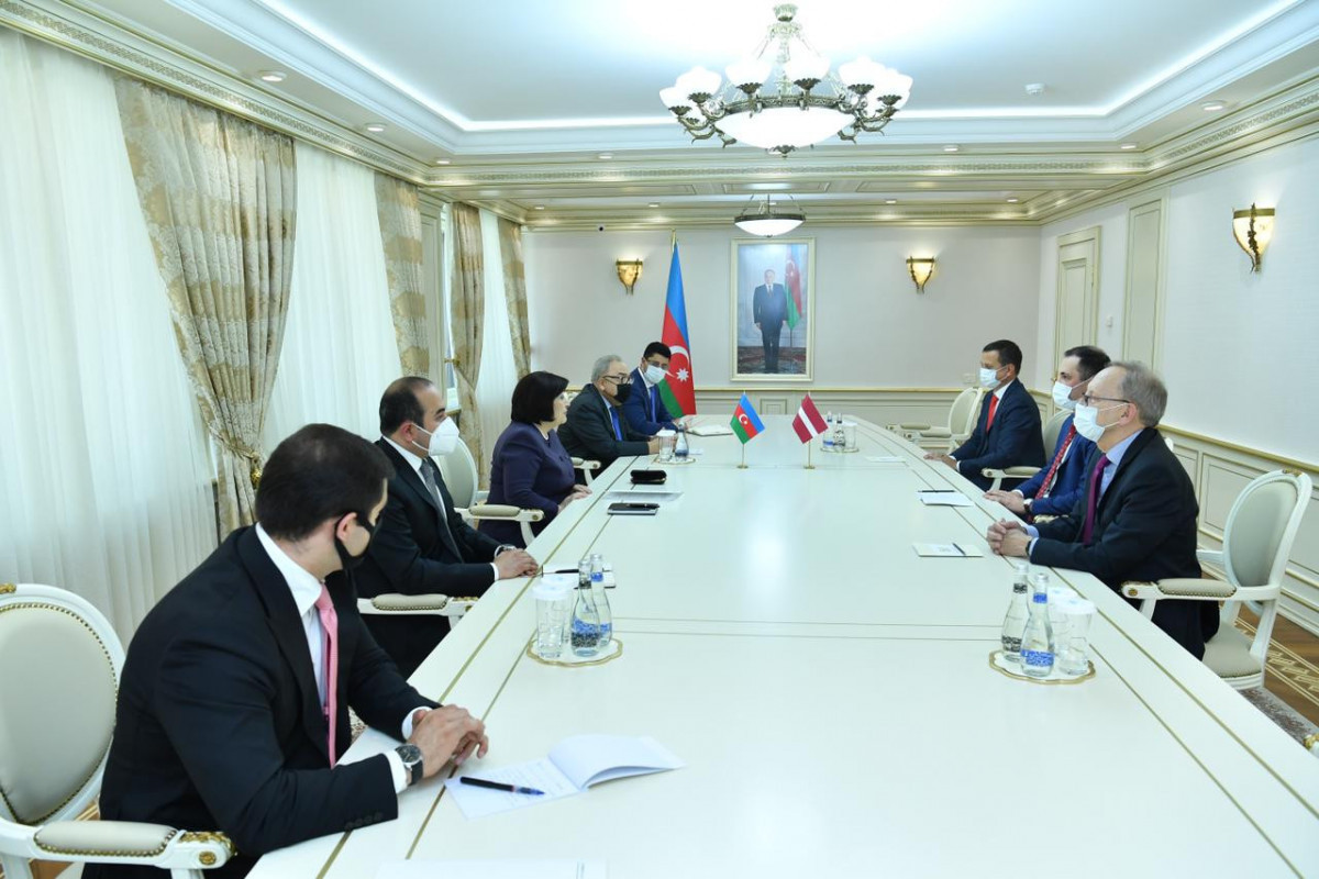 Chair of Milli Majlis Sahiba Gafarova received a delegation of Latvian Republic’s Sejm