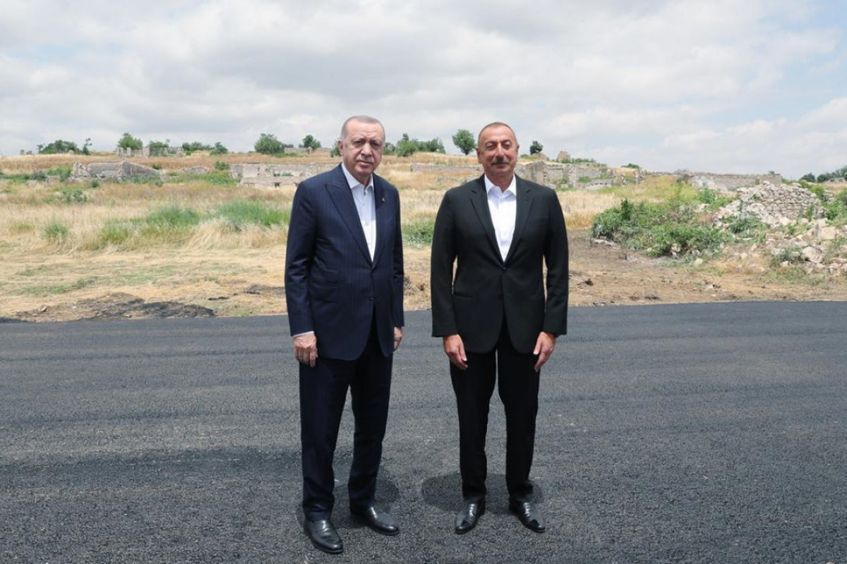 President of Azerbaijan Ilham Aliyev and President of Turkey Recep Tayyip Erdogan