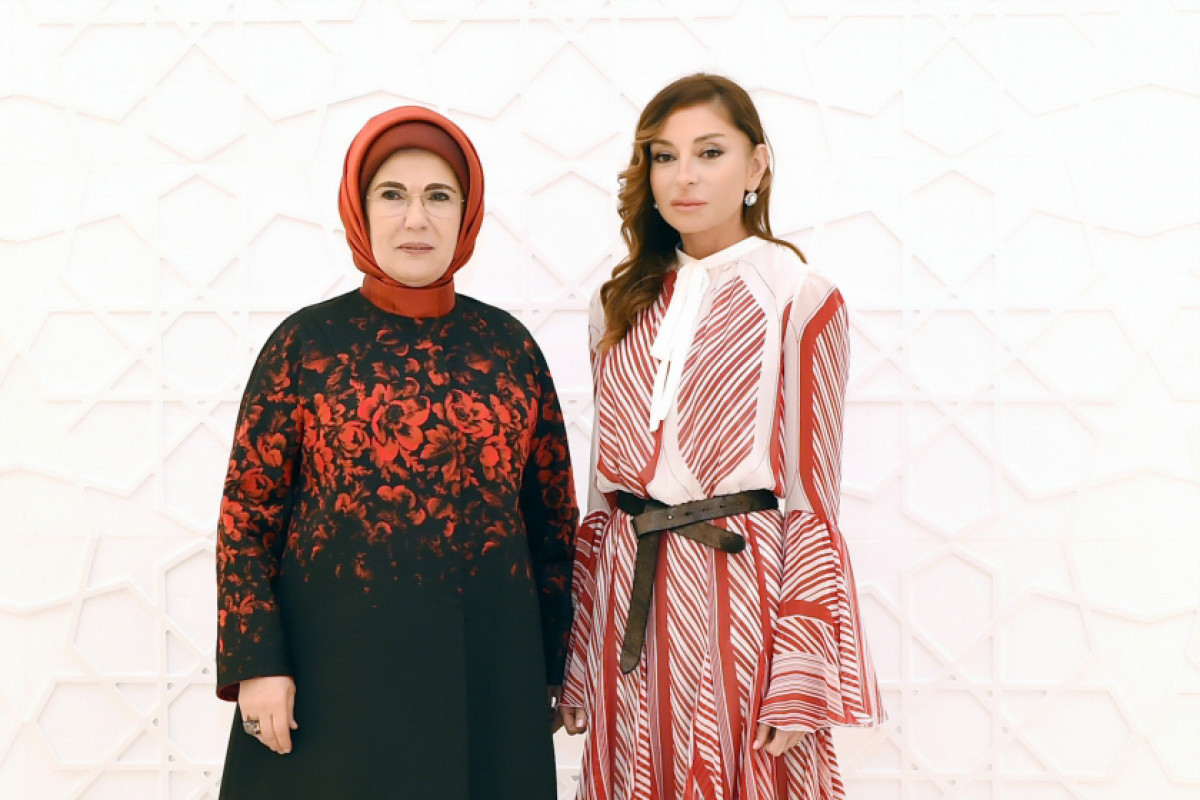 First ladies of Azerbaijan, and Turkey meet in Shusha