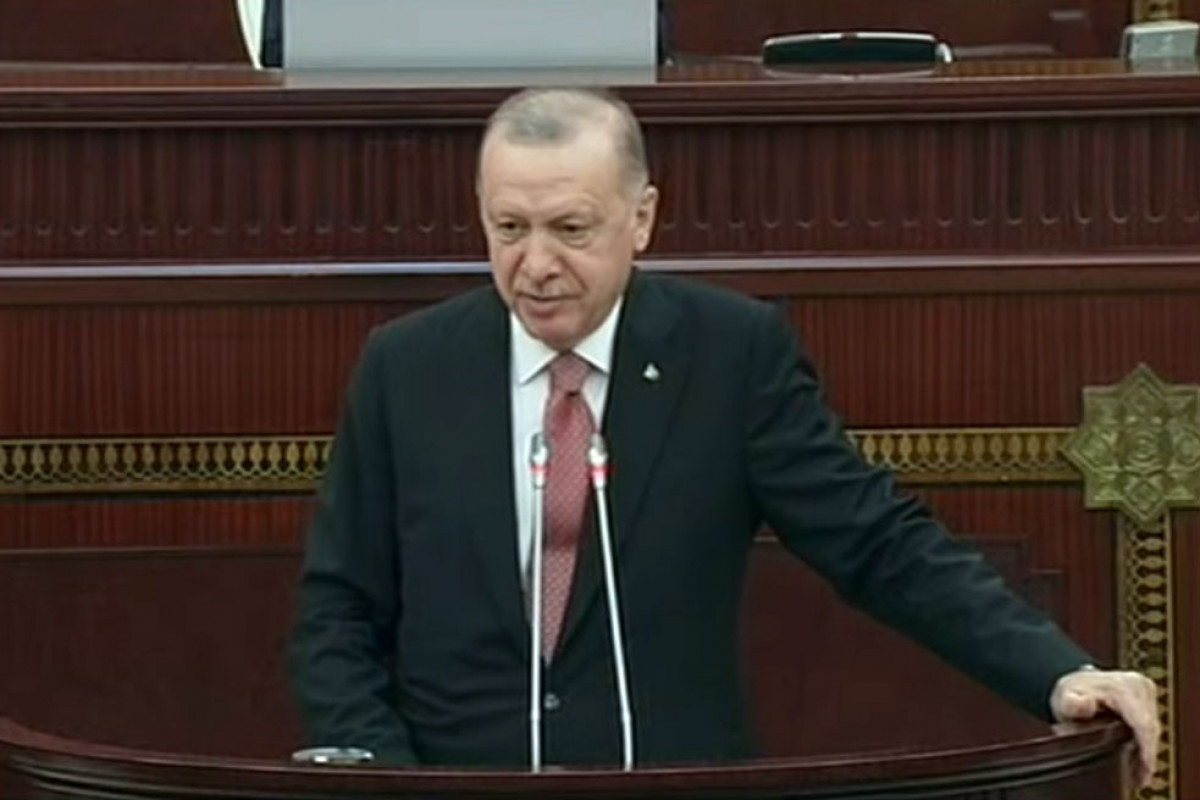 Turkish President Erdogan delivered speech at Azerbaijani parliament-UPDATED 