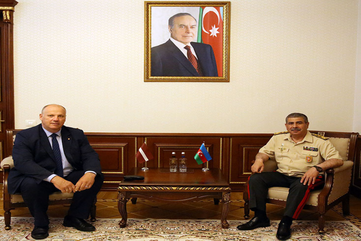 Minister of Defense of Azerbaijan meets with member of the Latvian delegation to the NATO PA