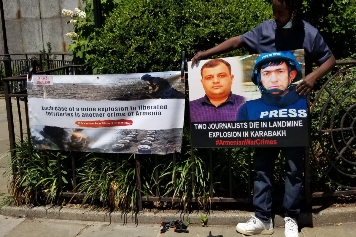 Azerbaijani journalists commemorated in front of UN Headquarters