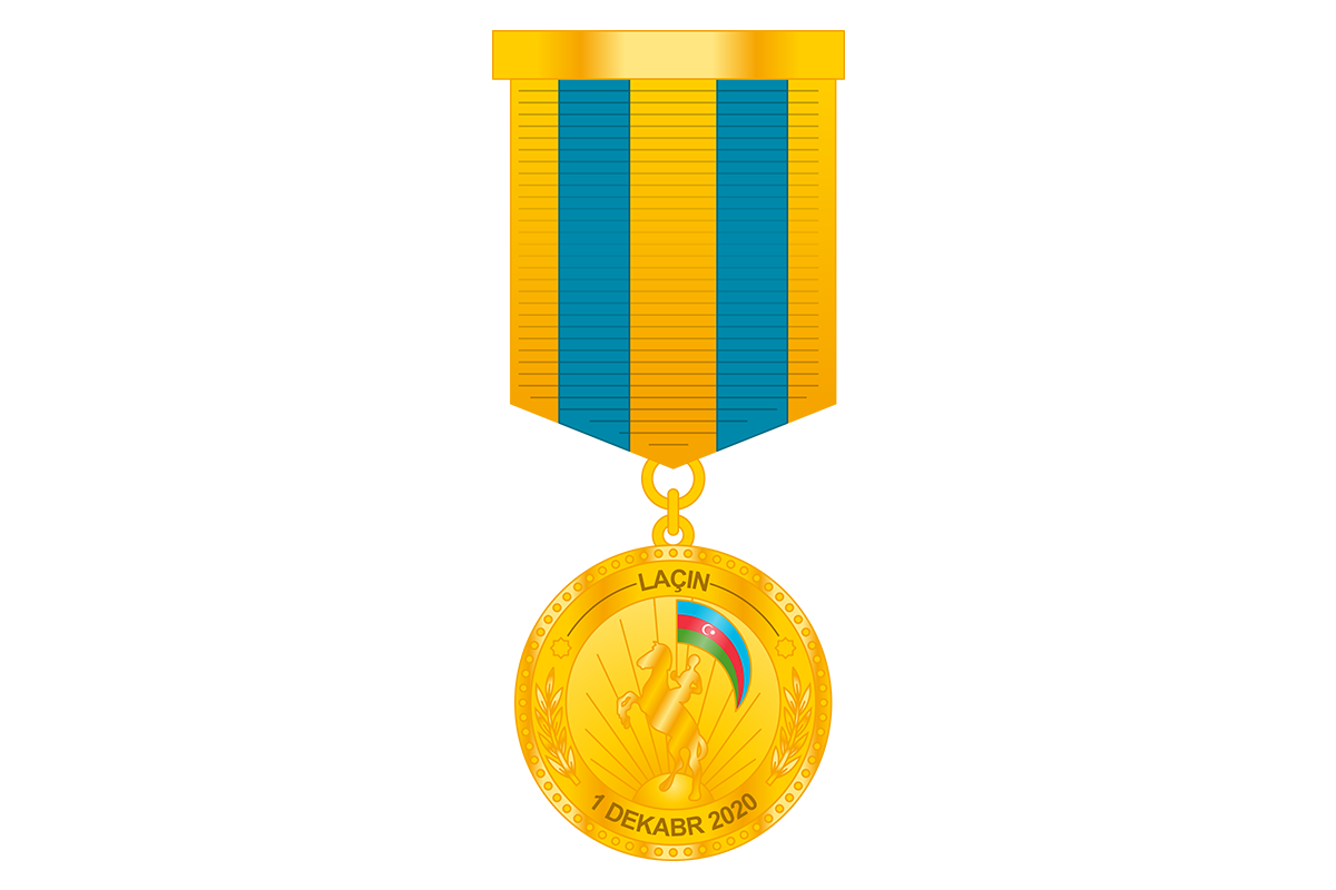 A group of servicemen awarded the medal "For the release of Lachin"