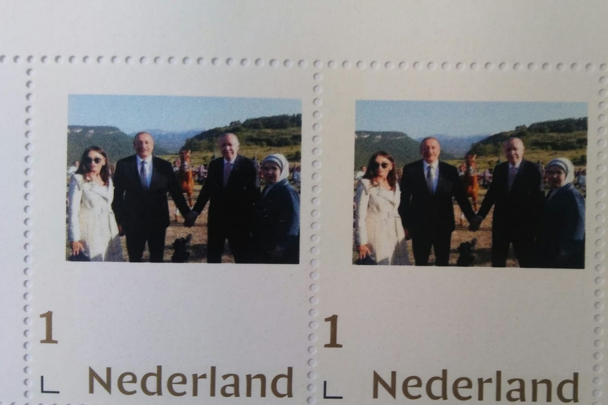 International postage stamp dedicated to meeting of Azerbaijani and Turkish Presidents in Shusha issued