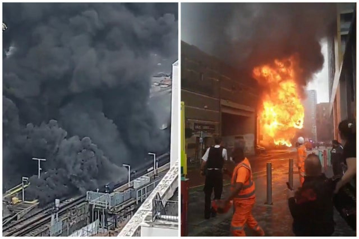 Major blaze breaks out near Elephant and Castle station, London-PHOTO 