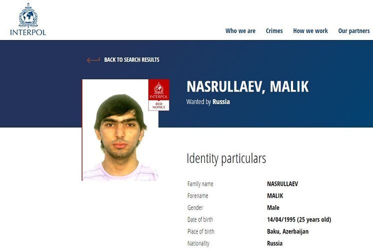 Russia declared wanted an Azerbaijani accused of terrorism