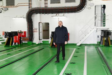 President Ilham Aliyev and first lady Mehriban Aliyeva attended sail away of “Academician Zarifa Aliyeva” ship and launch of first Ro-Pax type “Azerbaijan” ferry boat