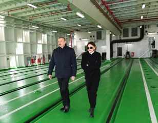 President Ilham Aliyev and first lady Mehriban Aliyeva attended sail away of “Academician Zarifa Aliyeva” ship and launch of first Ro-Pax type “Azerbaijan” ferry boat