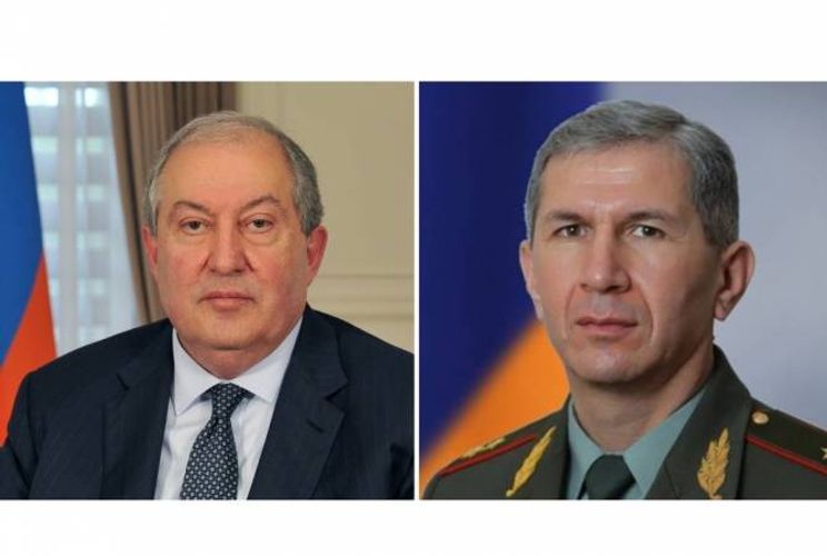 Armenia’s President meets Chief of General Staff of Armed Forces
