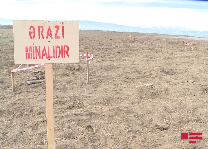 Armenian-made mines revealed in Aghdam where official stepped on mine