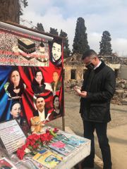 Ukrainian Ambassador visits the territory in Ganja, shelled by Armenians