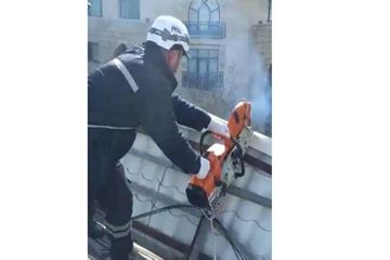 Emergency rescue units of Azerbaijani MES eliminate consequences of a strong wind - PHOTO - VIDEO