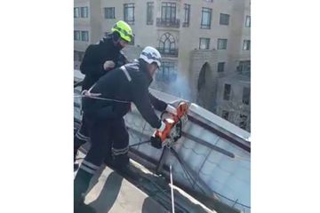 Emergency rescue units of Azerbaijani MES eliminate consequences of a strong wind - PHOTO - VIDEO