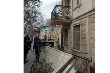 Emergency rescue units of Azerbaijani MES eliminate consequences of a strong wind - PHOTO - VIDEO