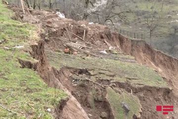 Landslide occurs in Astara, Azerbaijan