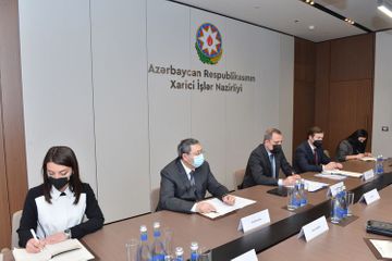 Foreign Minister Jeyhun Bayramov met with the delegation led by the Chairman of the Foreign Relations Commission of the Grand National Assembly of Turkey Akif Çağatay Kılıç