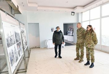 President Ilham Aliyev and Mehriban Aliyeva viewed Karvansaray historical-architectural complex in Shusha
