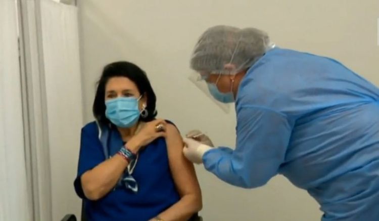 Georgian President receives AstraZeneca vaccine against coronavirus