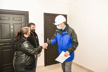 People, whose residential places destroyed as a result of missile attacks of Armenia on Ganja, provided with flats
