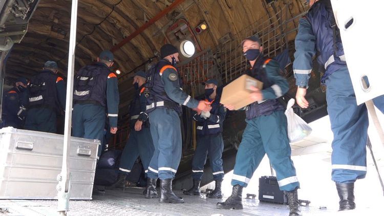 Next group of pyrotechnics of Russian MES arrived in Azerbaijan - VIDEO