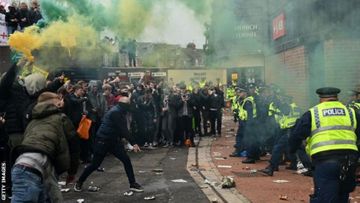 Manchester United v Liverpool game postponed after fan protest - PHOTO