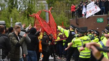 Manchester United v Liverpool game postponed after fan protest - PHOTO