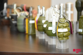 Exhibition of dangerous weapons, detected in the territories liberated from occupation, organized in ANAMA-PHOTO 