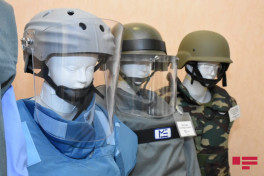 Exhibition of dangerous weapons, detected in the territories liberated from occupation, organized in ANAMA-PHOTO 