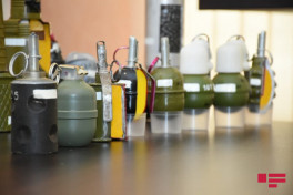 Exhibition of dangerous weapons, detected in the territories liberated from occupation, organized in ANAMA-PHOTO 