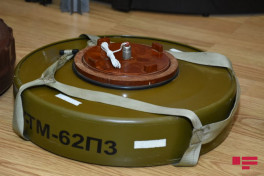 Exhibition of dangerous weapons, detected in the territories liberated from occupation, organized in ANAMA-PHOTO 