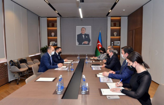Azerbaijani Foreign Minister Jeyhun Bayramov's meeting with  TRACECA Secretary General
