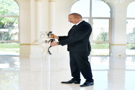 President Ilham Aliyev presented EURO 2020 Trophy