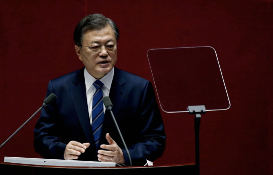 S.Korea's Moon says 'time to take action' on N.Korea ahead of summit with Biden